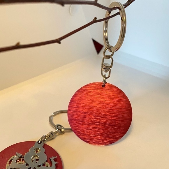 Neiman Marcus Vintage Reindeer & Snowflake Key Chain Set Of 2 New Without Tags - Picture 3 of 11